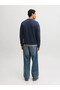Jjrush Sweat Crew Neck Navy Blue Men's Sweatshirt 12298426 - 5