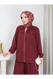 Tensel Fabric Zippered Jacket and Pants Double Set - 7