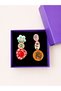 Resin Flower Charm Earrings