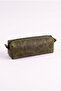 100% Genuine Leather Pen Holder-Pencil Case Minimal-Wide Iron Zippered Pen Holder - 4