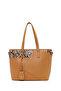 Women's Beige Long Strap Printed Classic Shoulder Bag Ab150012Sk - 7