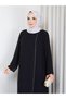 Plus Size Dress with Stone and Pearl Embellishments - 6