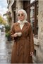 Women's Waterproof Trench Coat with Belt Long Hijab Trench Coat Seasonal Raincoat - 4