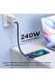 كابل USB-C بزاوية قائمة، كابل USB إلى USB-C، يدعم USB4 بسرعة 40 جيجابت في الثانية وشحن سريع PD بقوة 100 واط، 90 درجة °   شركة فلات ديزاين - 6