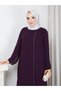 Plus Size Dress with Stone and Pearl Embellishments - 5
