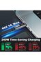 كيبل USB C الى USB C بقدرة 240 واط، كيبل شحن سريع من النوع C مع شاشة LED، يتميز الكابل بملمس ناعم من - 2