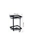 Royal Black Double Corner Bathroom Organizer - Elegant Space-Saving Design and High Quality. - 3