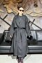 Women's Oversized Trench Coat with Long Shoulder Pads and Waist Belt Sun461 - 3