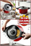 Papilla 20 cm Pasta Ravioli Pot with Strainer and Lid, Fireproof Non-Stick 4 Liter Red Pasta Ravioli Pot