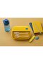 Joyshree Durable Lightweight Reusable 3 Compartment Bento Lunch Box with Spoon and Fork for Meal - 5