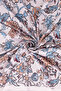 Floral Pattern Twill Scarf Stone-Purple - 2