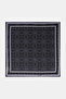 Karma Pattern Twill Scarf Black