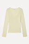 Women's Yellow Fitted V-Neck Sweater