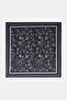 Floral Pattern Twill Scarf Black