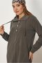 Shirt Collar Sweatshirt Tunic 46713 - 3
