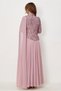 Cape Detail Sequined Evening Dress 50575 - 4