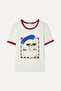 Women's Off-White Printed Crew Neck T-Shirt