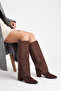 Women's Snap-On Boots Brown Suede - 3