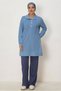 Shirt Collar Sweatshirt Tunic 46713 - 2