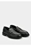 Black Leather Men's Shoes - 2