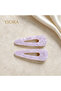 Set of 2 Imported Series Pearlescent Acetate Side Clips - Makeup and Skin Care Clip Set, Non-Marking