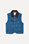 Women's Indigo Crop Jean Vest