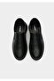 Black Leather Men's Shoes - 5