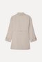 Women's Stone Color Oversize Short Trench Coat - 6