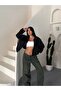Women's Premium Elastic Waist Zippered Polo Collar Trench Coat Crop Jacket - 7