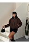 Women's Premium Elastic Waist Zippered Polo Collar Trench Coat Crop Jacket - 5