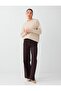 Bitter Brown Pocket Detailed Cotton Blend Denim Trousers - 3