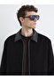 Ozmarka New Season Black Regular Fit Shirt Collar Velvet Men's Jacket - 3