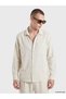 Özmarka New Season Beige Regular Fit Men's Shirt