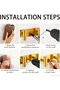 Wall Mounted Rack for Hats and Coats T-Shaped Design 5 Hooks Modern Bathroom Towel Hanger Organizer - 4