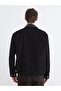 Ozmarka New Season Black Regular Fit Shirt Collar Velvet Men's Jacket - 5
