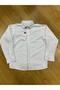 Boy's White Lycra Cotton Shirt with Hidden Placket - 97% Cotton, 3% Lycra - 3