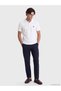 Vizyon New Season White Polo Collar Pique Men's T-Shirt - 2
