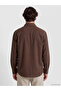 Özmarka New Season Brown Regular Fit Men's Shirt - 5