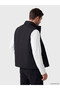 Ozmarka New Season Black Regular Fit Stand Collar Men's Vest - 3
