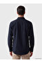 Lcwaikiki Classic Navy Blue Regular Fit Poplin Men's Shirt - 3