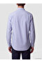 Ozmarka New Season Blue Regular Fit Striped Oxford Men's Shirt - 4