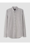 Vizyon New Season Brown Slim Fit Striped Dobby Men's Shirt - 5