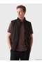 Ozmarka New Season Brown Regular Fit Stand Collar Men's Puffer Vest