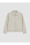 Özmarka New Season Beige Loose Fit Suede Look Men's Jacket - 6