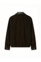 Southblueregular fit shirt collar velvet men's jacket - 7