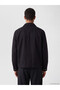 Ozmarka New Season Black Relax Fit Velvet Collar Men's Jacket - 4