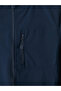 Navy Blue Regular Fit Hooded Men's Jacket - 7