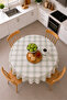 Patterned Round Pvc Oilcloth Tablecloth, Wipeable and Stain Resistant - 2