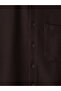 Özmarka New Season Brown Regular Fit Dobby Men's Shirt - 6