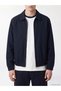 Ozmarka New Season Navy Blue Relax Fit Gabardine Men's Jacket - 3